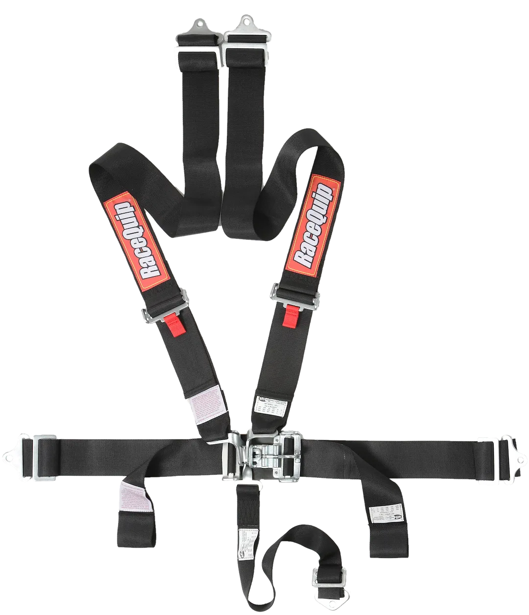 711001 – RACEQUIP Seat Belt, 16.1 SFI Rated Not DOT Street Approved 5 Point 3 Inch Width Latch And Link Black Single ...